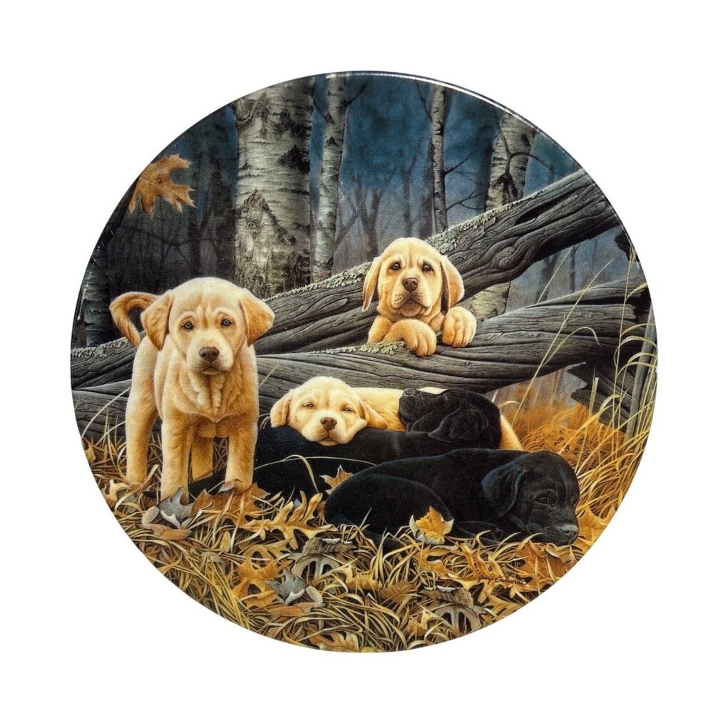 Lab Puppies Collector Plate Bradford Exchange Sweet Dreams Dog Days 1993